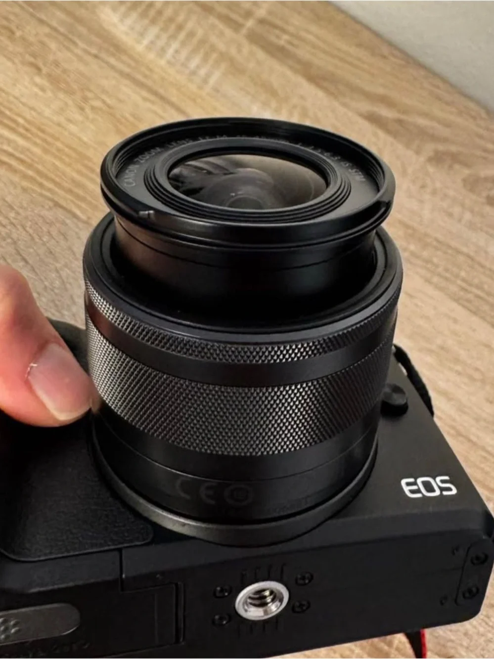 Canon Black Mirrorless Camera with Black Lens
